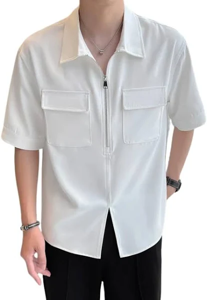 GRECIILOOKS Shirt for Men Mens Casual Shirt Men Stylish Korean Shirt